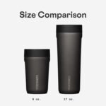 Corkcicle Commuter Cup Travel Mug - Insulated Coffee Mug with Lid - Keeps Drinks Cold 18 Hours - 360° Spill-Proof Sip Lid - Holiday Gift - Great for Gifting Warmth - 17 oz - Burnt Wood - Image 6