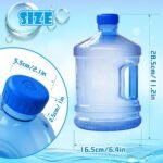 Alaeseje 2 Pieces Round Plastic Water Jug,1 Gallon Water Bottle with Handle and Screw Cap,Large Reusable Leak Proof Bottle for Camping,Outdoor Travel,Gym - Image 3
