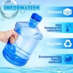 Alaeseje 2 Pieces Round Plastic Water Jug,1 Gallon Water Bottle with Handle and Screw Cap,Large Reusable Leak Proof Bottle for Camping,Outdoor Travel,Gym - Image 5