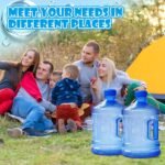 Alaeseje 2 Pieces Round Plastic Water Jug,1 Gallon Water Bottle with Handle and Screw Cap,Large Reusable Leak Proof Bottle for Camping,Outdoor Travel,Gym - Image 6