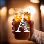 Personalized Gifts for Women – 16oz Initial Glass Cup with Lid & Straw – Custom Bridesmaid Tumbler for Wedding Party, Bachelorette Party,Christmas,Birthday,or Thank You Gift-A - Image 3