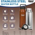Healthy Human Stainless Steel Water Bottle | Double Walled Vacuum Insulated Water Thermos for Adults | Eco-Friendly Travel Bottles with Leak Proof Lid (Harvest Maple,32oz/946ML) - Image 4