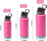 EIFFELTON 32 oz Insulated Sports Water Bottle with Straw, Vacuum Stainless Steel Water Flask with Handle, Thermal Metal Water Cup Mug with 2-in-1 Lid, Raspberry Vibes - Image 6