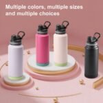 EIFFELTON 32 oz Insulated Sports Water Bottle with Straw, Vacuum Stainless Steel Water Flask with Handle, Thermal Metal Water Cup Mug with 2-in-1 Lid, Raspberry Vibes - Image 7