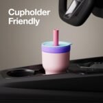 CHAKO LAB Insulated Stainless Steel Water Bottle | Dual-layer tumbler with Glass Linner and Stainsteel Linner | BPA-Free Leak Proof Thermos | 20oz Bottle with Two Straw | Pink & Purple - Image 5