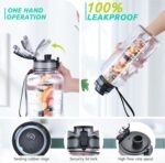 UTEBIT Fruit Infuser Water Bottle - 68 OZ Leakproof Plastic Infusion Bottle With Straw for Gym, Camping, Travel, Outdoor - Image 4