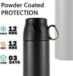 Stainless Steel Insulated Water Bottle,Vacuum Cup with Handle & Leakproof Lid,Double Walled Flask Coffee Cup Keep Hot & Cold 12 Hours,Sport Travel Mug BPA Free 17oz - Image 5