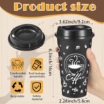 Skybooly 12 Sets Reusable Coffee Cups with Lids 16 oz Reusable Hot Cups Bulk Plastic Tumblers with Lids Travel Coffee Mug for Hot or Cold Drinks, Water (Black,Classic) - Image 3