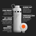Gatorade 'Overtime' 22oz Stainless Steel Water Bottle, Twist Cap, White - Image 3