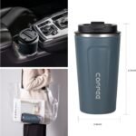 Travel Coffee Mug, 17oz Insulated Tumbler with Lid Spill Proof, Leakproof Stainless Steel Vacuum Cups for Iced / Hot Coffee Gift for Mothers & Fathers - Image 8