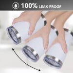 VQRRCKI 20 oz Tumbler Stainless Steel Tumblers Bulk with Lid Double Wall Insulated Coffee Tumbler Cups for Hot & Cold Drinks Powder Coated Travel Coffee Tumbler Mug Metal (White, 1 pack) - Image 4