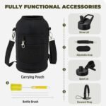 COKTIK 84oz Half Gallon Water Bottle - Triple Insulated Stainless Steel Flask, 48hr Cold Retention, Leakproof & BPA-Free, Large Water Jug for Gym, Hiking, Camping, Outdoor Sports (Midnight) - Image 5