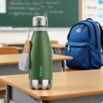 VINUR 9 oz Small Water Bottle for Kids | Fits Lunchbox & Backpack | Leak-Proof Stainless Steel Metal Flask with Carry Rope for School Travel, Grass Green - Image 5
