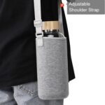 Ttifangix 50 Oz Glass Water Bottle Wide Mouth with Time Markers, Bamboo Lid, Neoprene Sleeve Bpa Free - Image 6