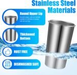 Bokon 12 Pack 20 oz Stainless Steel Cups Metal Cups Shatterproof Stacking Beer Pint Cups for International Coffee Day Bar Camping Restaurant Adults Travel Outdoor - Image 4