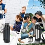 Olerd Large Thermosflask- 85oz Stainless Steel Insulated Bottle for Travel with BPA Free Cup - 2.5L Oversized Vacuum Insulated Thermoses with Handle and Strap for Hot & Cold Drinks(Silver) - Image 6