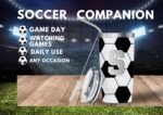 Onebttl Personalized Soccer Gifts for Teen Boys, Men, Coaches, 20oz Stainless Steel Tumbler with Laser Etched Initials for Soccer Players, Lovers, White - L - Image 4