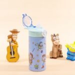 Zak Designs Disney and Pixar Toy Story Sage Kids Water Bottle For School or Travel, 14oz Stainless Steel Water Bottle With Straw, Handle, and Leak-Proof, Pop-Up Spout Cover (Woody, Buzz & Friends) - Image 3