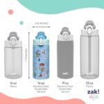 Zak Designs Disney and Pixar Toy Story Sage Kids Water Bottle For School or Travel, 14oz Stainless Steel Water Bottle With Straw, Handle, and Leak-Proof, Pop-Up Spout Cover (Woody, Buzz & Friends) - Image 11