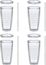 Amazing Abby - Alaska On-the-Go - 24-Ounce Insulated Plastic Tumblers with Lid and Straw (Set of 4), Double-Wall Travel Tumblers, All-Clear Drinking Glasses, BPA-Free, Shatter-Proof, Dishwasher-Safe - Image 6