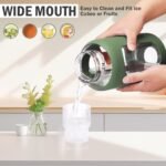 BLUEGO 84oz Glass Water Bottles with Sturdy Stainless Steel Handle, Large Water Bottle with Straw Sip & Chug Lid, 2.5L Water Jug Silicone Sleeve with Time, Daily Travel Sports, Olive - Image 5