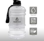 Crystal Clear Big Water Jug, Dishwasher Safe BPA Free 2.2-liter Wide Mouth Travel Sports Gym Water Bottle for Men and Women - Image 3