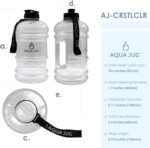 Crystal Clear Big Water Jug, Dishwasher Safe BPA Free 2.2-liter Wide Mouth Travel Sports Gym Water Bottle for Men and Women - Image 4