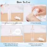 20Pcs 10ml/0.34oz Airless Pump Bottle Refillable Plastic Airless Vacuum Dispenser Portable Clear Cosmetic Sample Vial Container Jars for Lotion Emulsion Toiletries Liquid Foundation - Image 4