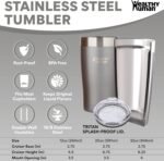 Healthy Human Stainless Steel Tumbler with Straw & Lid | Splash Proof Insulated Travel Cup | Eco-Friendly Coffee Tumblers | Water Cups with Straws Cleaner and Splash Proof Lids (32oz, Slate Gray) - Image 3