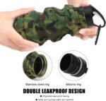 QiCheng&LYS Collapsible Water Bottle Sports Bottle 19.5OZ/580ml Travel Water Bottle for Men Women Kids. BPA Free Food Grade Silicone. (Army green camouflage) - Image 3