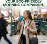 The Clean Hydration Company Coffee Mug Travel Mug Insulated 12 Oz | Ceramic Lined Travel Cup with Lid | Reusable Office Mug Double Wall Vacuum Eco-Friendly BPA-Free (Aqua) - Image 8