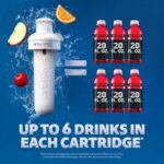 Cirkul 22oz. Orange Plastic Grip Squeeze Water Bottle & Sport Lid, BPA-Free, Non-Slip Design for Gym, Biking & Sports with Flavor Cartridge Included (FitSip Mixed Berry) - Image 6