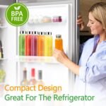 Zukro Glass Juice Bottles with Lids for Juicing 18 oz, Reusable Clear Glass Water Bottles with Stainless Steel Airtight Cap for Refrigerator, 100% Leak Proof Drinking Jar, BPA Free, Set of 6 - Image 4