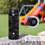 Elemental Iconic Kids Water Bottle with Straw Lid & Stress Relief Pop It Handle, Leak-Proof When Closed, Triple Insulated Kids Stainless Steel Water Bottle For Girls and Boys, 14oz - Black Camo - Image 6