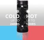 Elemental Iconic Kids Water Bottle with Straw Lid & Stress Relief Pop It Handle, Leak-Proof When Closed, Triple Insulated Kids Stainless Steel Water Bottle For Girls and Boys, 14oz - Black Camo - Image 9