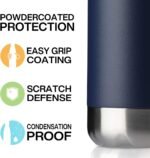 MEWAY 17oz Sport Water Bottle Vacuum Insulated Stainless Steel Leak-Proof Double Wall Cola Shape Water Bottle,Keep Drinks Hot & Cold(Navy,1 Pack) - Image 7