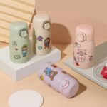 9 oz Mini Water Bottle Small Stainless Steel Thermoses - Insulated Vacuum, Leak Proof, Keeps Drinks Hot/Cold - Ideal for Coffee, beverage, Water - Green - Image 6