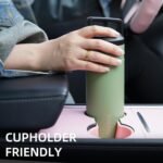 BJPKPK Insulated Water Bottle with 2 Lids,20 oz Double Wall Stainless Steel Vacuum Tumbler Travel Coffee Mug,Wide Mouth Thermal Cup,Cinnabar Red - Image 6