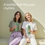 purifyou 40oz / 32oz / 22oz / 12oz Borosilicate Glass Water Bottle with Time & Volume Markers, Silicone Sleeve, Stainless Steel Lid | Reusable Glass Bottle for Water & Juice (22oz Shale Green) - Image 7