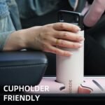 BJPKPK Insulated Water Bottle with 2 Lids,20 oz Double Wall Stainless Steel Vacuum Tumbler Travel Coffee Mug,Wide Mouth Thermal Cup,Peach - Image 6