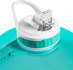 NatureWorks HydroMATE Half Gallon Water Bottle with Time Markers BPA Free Reusable Leak Proof Jug with Straw and Handle 64 oz - Image 4