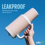 Ello Oasis 30 oz Tumbler with Handle & Retracting Straw | Reusable Insulated Stainless Steel Cup 100% Leakproof, Gifts for Teens Women Men | Keeps cold for 20 Hours, Cup Holder Friendly, Grayscale - Image 4