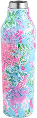 Lilly Pulitzer Stainless Steel Water Bottle, 18 Oz Metal Water Bottle, Double Wall Insulated Tumbler with Lid, Cay to my Heart - Image 3