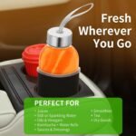 REUJIHXY 2Pcs 16 Ounce Glass Water Bottles, Reusable Water Bottles with Airtight, Stainless Steel Lids Carrying Strap And Nylon Water Bottle Protective Sleeves for Hot Or Cold Drinks (2) - Image 5