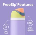 Owala FreeSip Insulated Stainless Steel Water Bottle with Straw for Sports, Travel, and School BPA-Free Sports Water Bottle, 40 oz, Boneyard - Image 4
