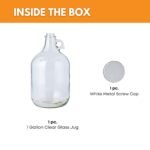 FastRack Glass Water Bottle Includes 38 mm Metal Screw Cap, 1 gallon Capacity, Clear (MN-TF9E-S1RA) - Image 3
