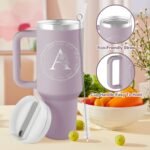 Monogrammed 40 oz Engraved Tumbler - Spiritual Inspirational Gift for Women, Bible Gift, Initial Christian Cup - Image 5