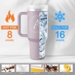 Monogrammed 40 oz Engraved Tumbler - Spiritual Inspirational Gift for Women, Bible Gift, Initial Christian Cup - Image 6