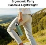 Augshark 20oz Stainless Steel Insulated Water Bottle Travel Coffee Cup with Lid Leak Proof Metal Water Bottle for Hot and Cold Drink Water Flask (Green) - Image 6