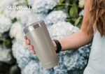 SUNWILL Travel Coffee Tumbler 20 oz, Insulated Mug with Lid, Stainless Steel Cup for Outdoor, Powder Coated Taupe - Image 6